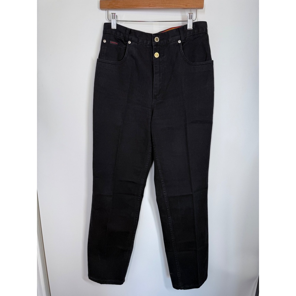 Vintage LAWMAN WESTERN Women's Black Denim Jeans Slim Fit High Rise 13 Bareback‎